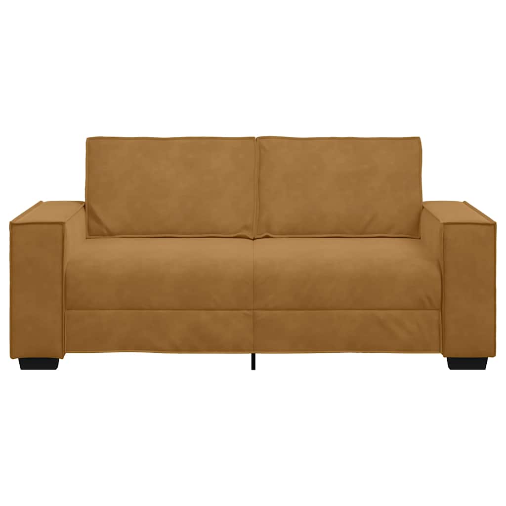 vidaXL Sofa 2-osobowa, brązowa, 180x78x84 cm, tapicerowana aksamitem