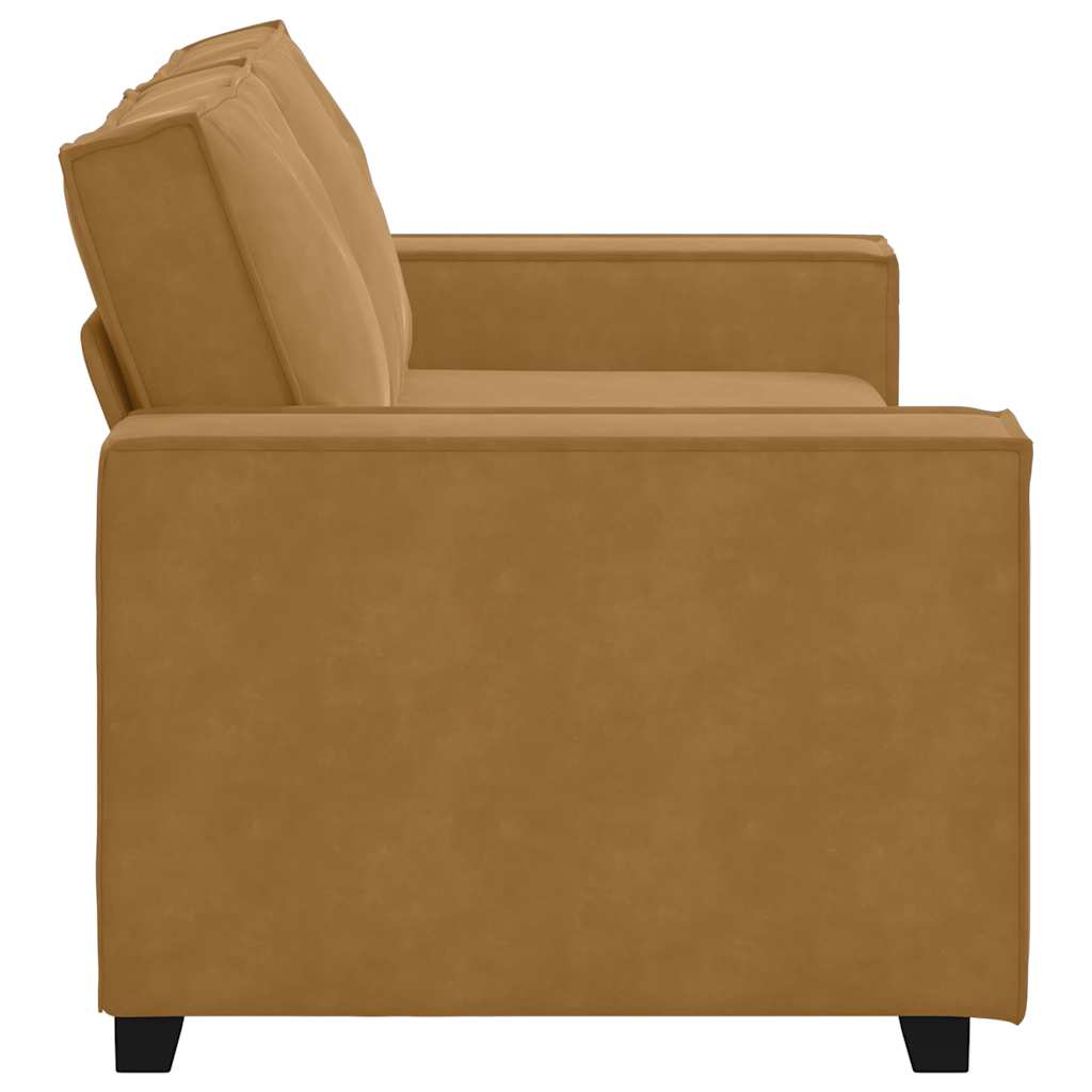 vidaXL Sofa 2-osobowa, brązowa, 180x78x84 cm, tapicerowana aksamitem