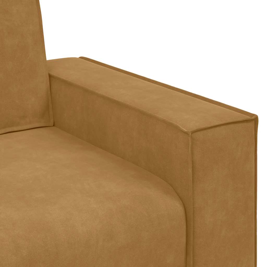 vidaXL Sofa 2-osobowa, brązowa, 180x78x84 cm, tapicerowana aksamitem