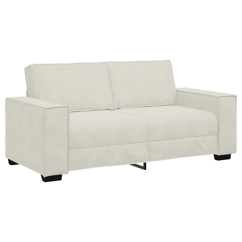 vidaXL Sofa 2-osobowa, kremowy, 180x78x84 cm, tapicerowana aksamitem