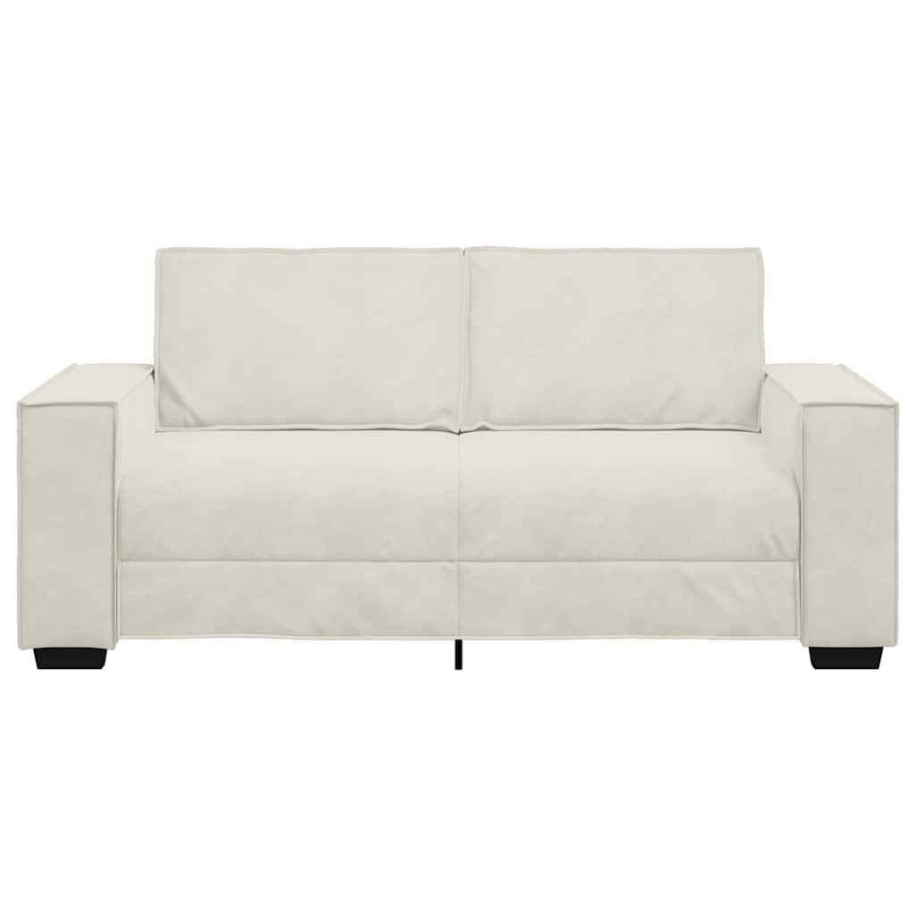vidaXL Sofa 2-osobowa, kremowy, 180x78x84 cm, tapicerowana aksamitem