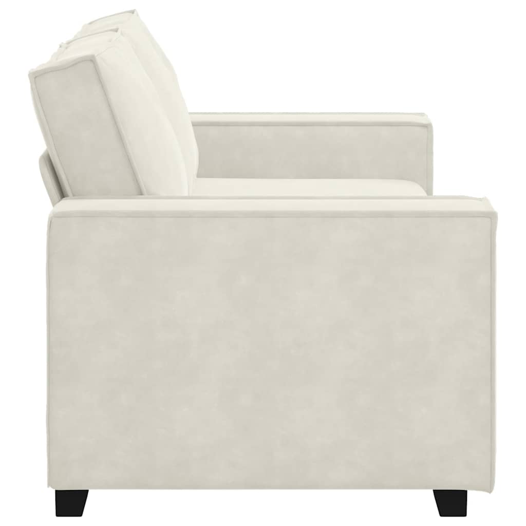 vidaXL Sofa 2-osobowa, kremowy, 180x78x84 cm, tapicerowana aksamitem