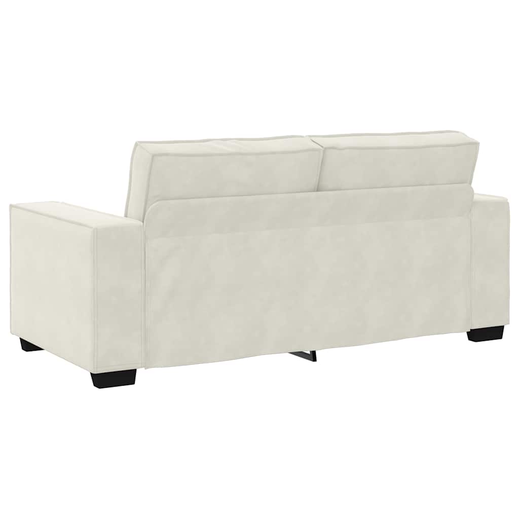 vidaXL Sofa 2-osobowa, kremowy, 180x78x84 cm, tapicerowana aksamitem
