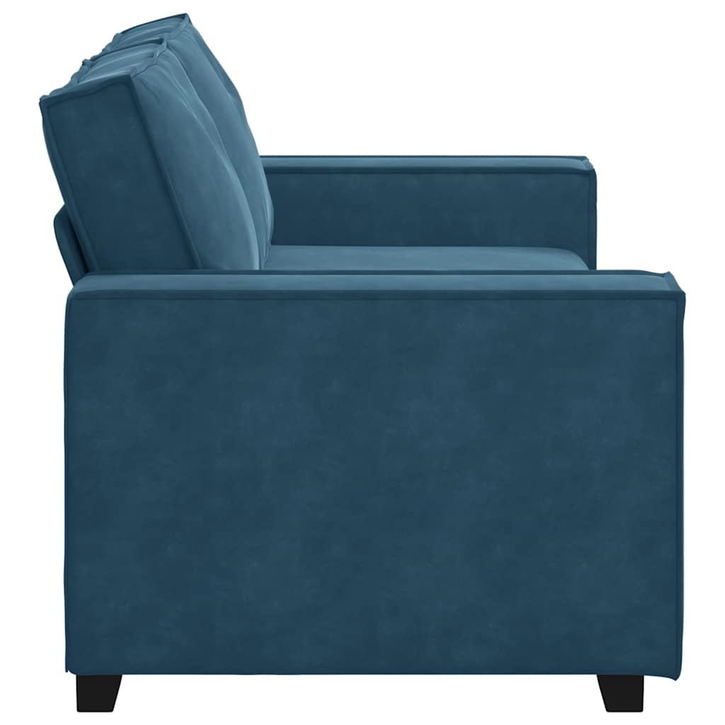 vidaXL Sofa 2-osobowa, niebieski, 180x78x84 cm, tapicerowana aksamitem