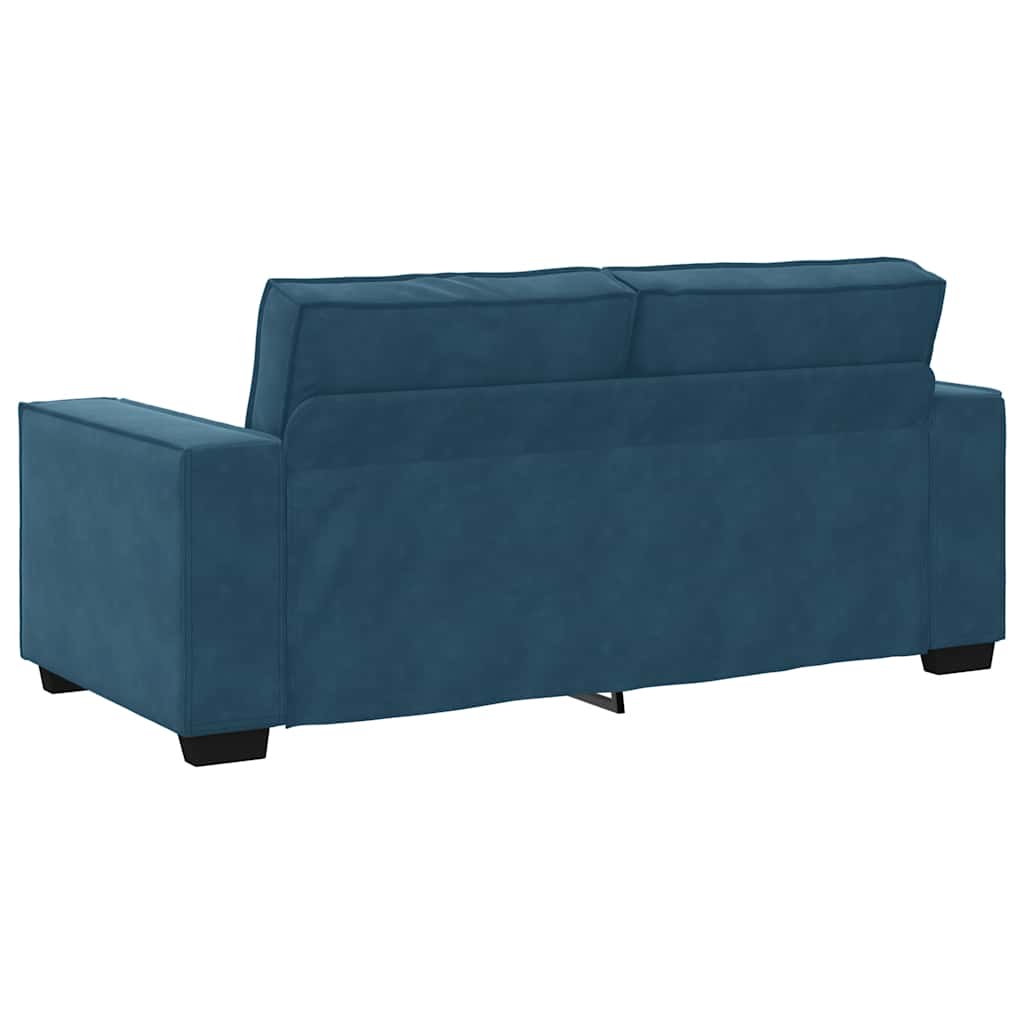 vidaXL Sofa 2-osobowa, niebieski, 180x78x84 cm, tapicerowana aksamitem