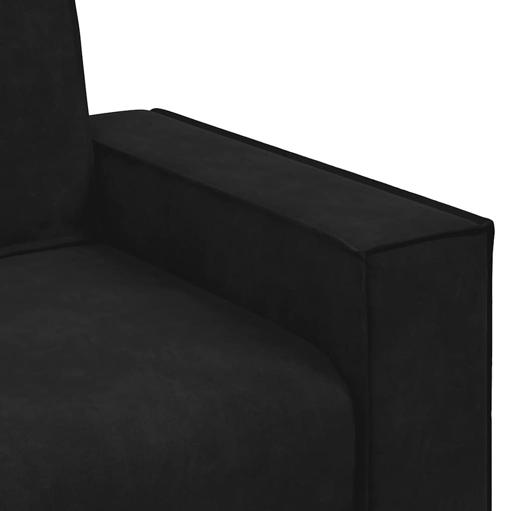 vidaXL Sofa 3-osobowa, czarny, 220x78x84 cm, tapicerowana aksamitem