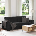 vidaXL Sofa 3-osobowa, czarny, 220x78x84 cm, tapicerowana aksamitem