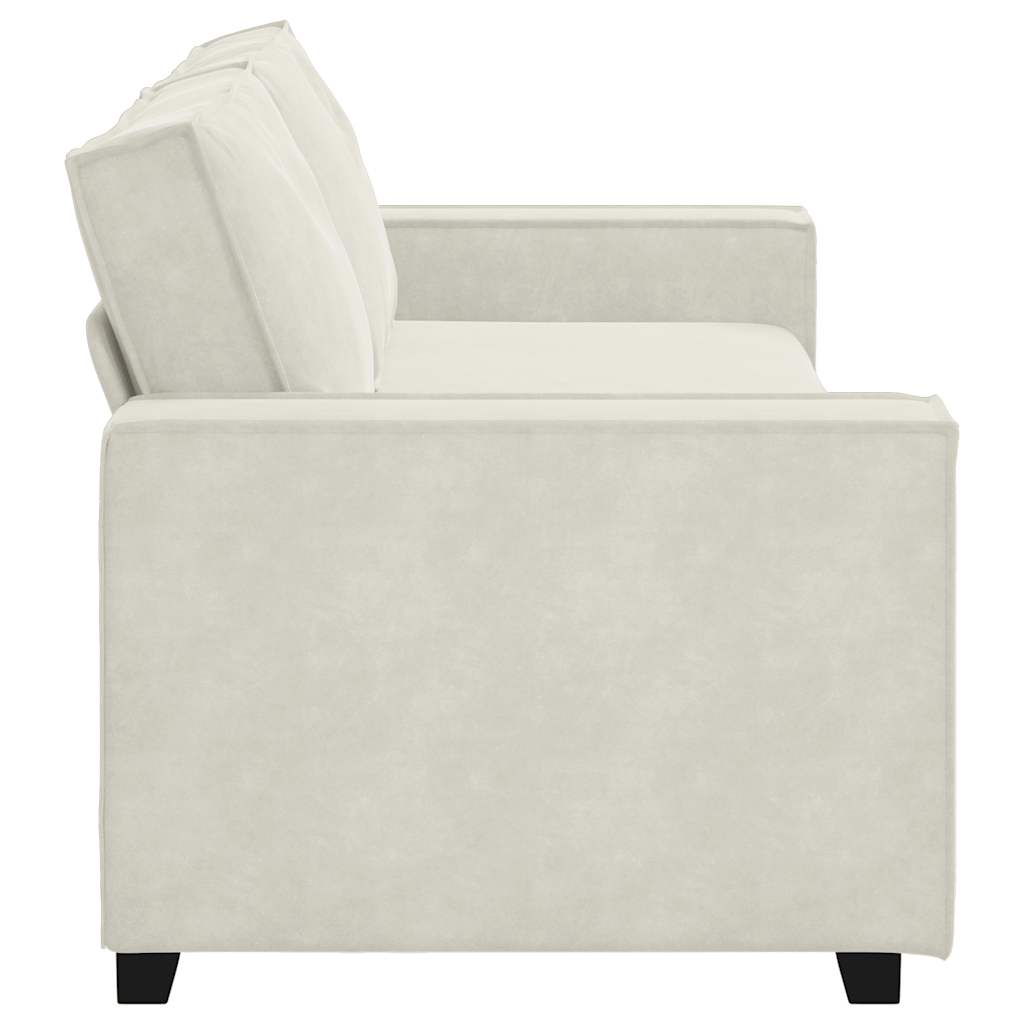 vidaXL Sofa 3-osobowa, kremowy, 220x78x84 cm, tapicerowana aksamitem
