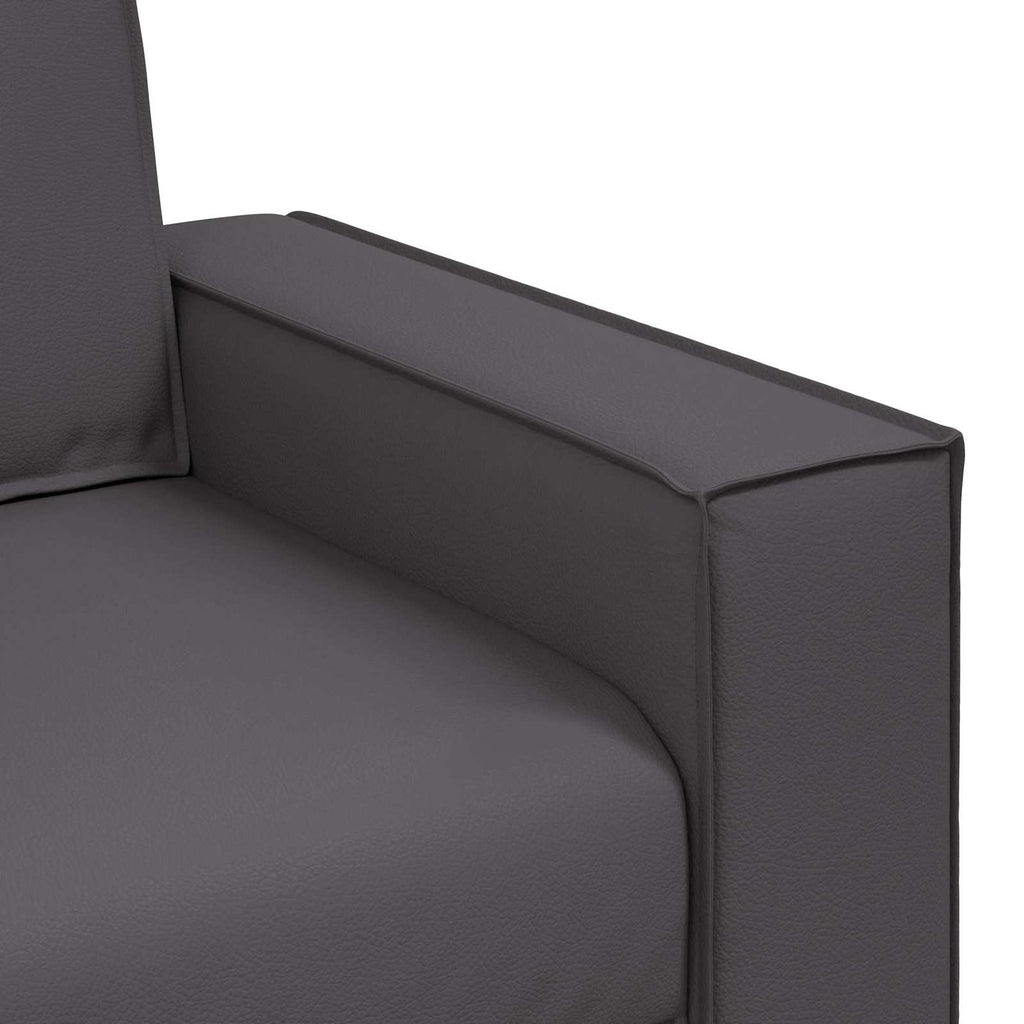 vidaXL Fotel Szary 100 cm Skóra ekologiczna