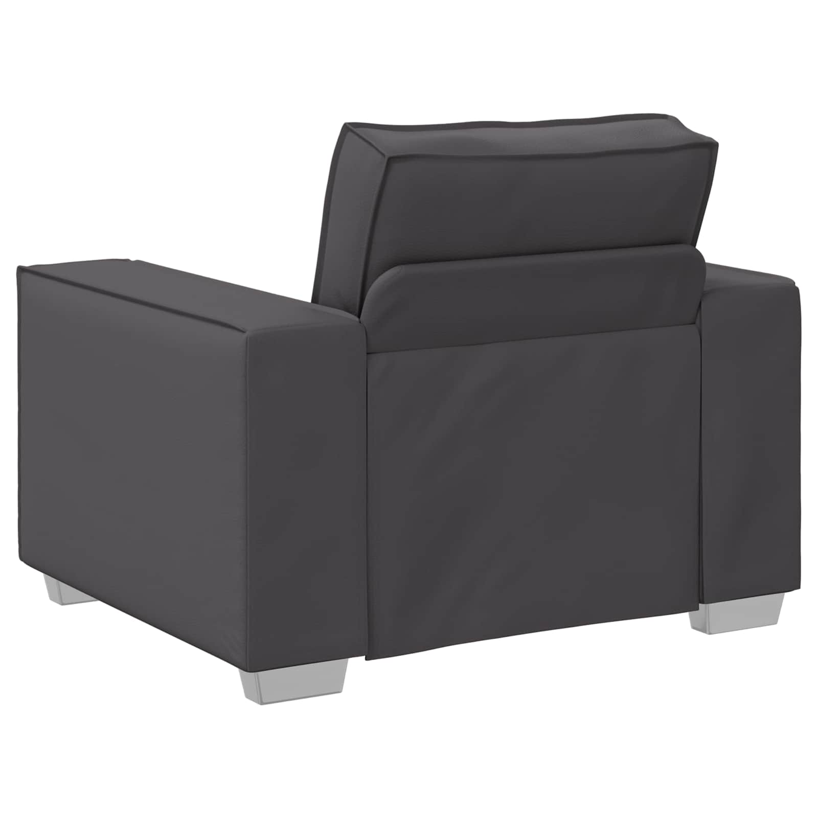 vidaXL Fotel Szary 100 cm Skóra ekologiczna