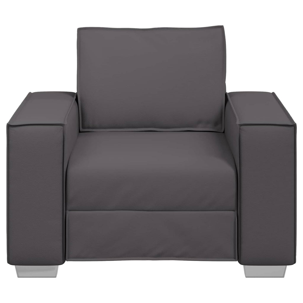 vidaXL Fotel Szary 100 cm Skóra ekologiczna