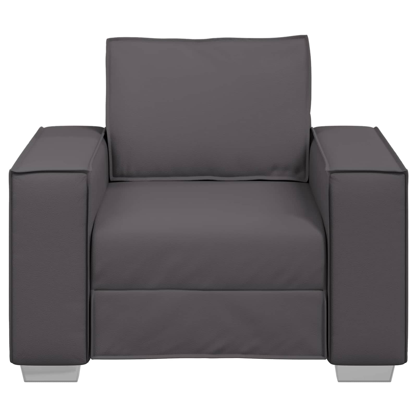 vidaXL Fotel Szary 100 cm Skóra ekologiczna