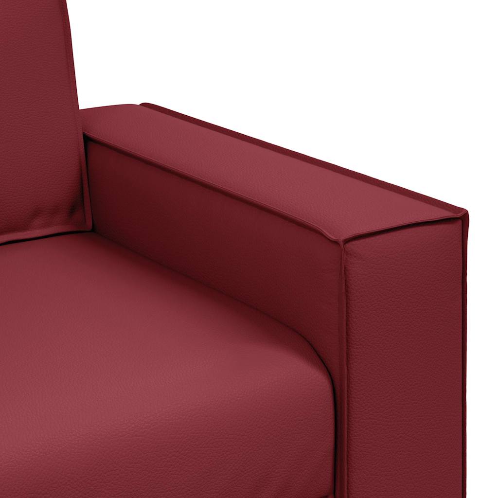 vidaXL Fotel Czerwone wino 100 cm Skóra ekologiczna