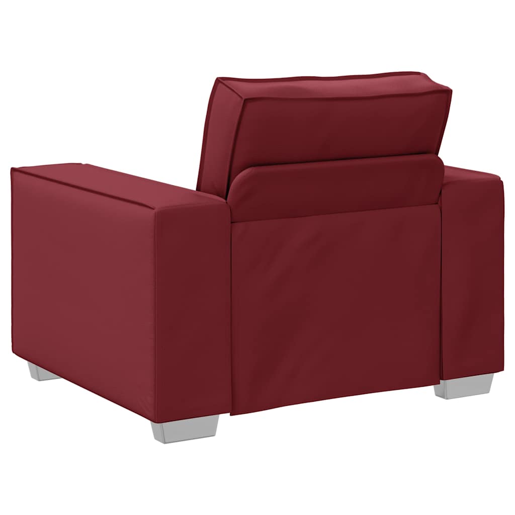 vidaXL Fotel Czerwone wino 100 cm Skóra ekologiczna