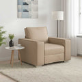 vidaXL Fotel Cappuccino 100 cm Skóra ekologiczna