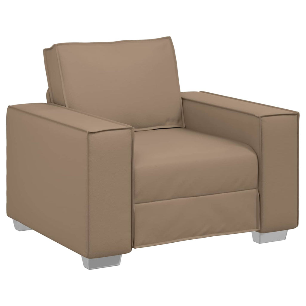 vidaXL Fotel Cappuccino 100 cm Skóra ekologiczna