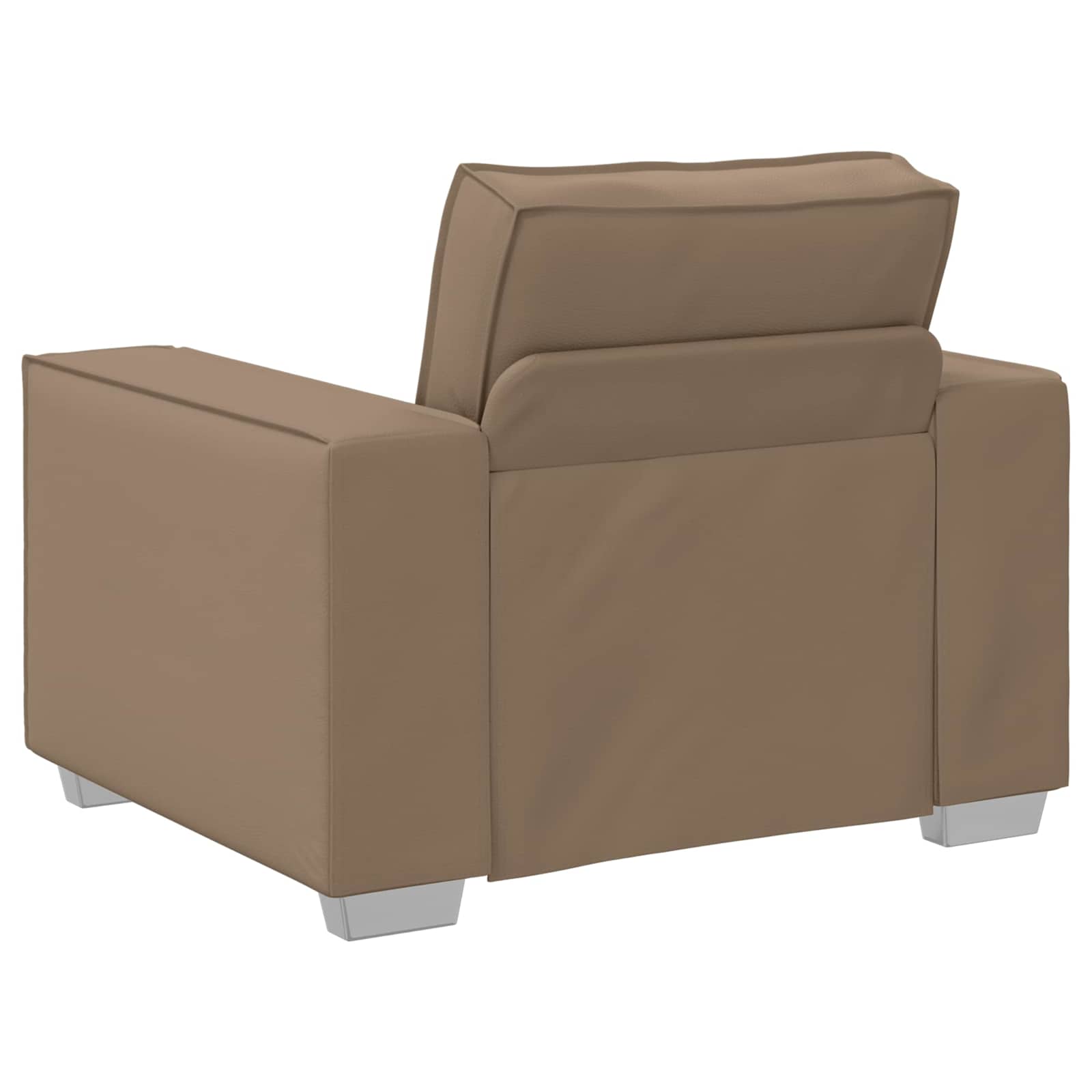 vidaXL Fotel Cappuccino 100 cm Skóra ekologiczna