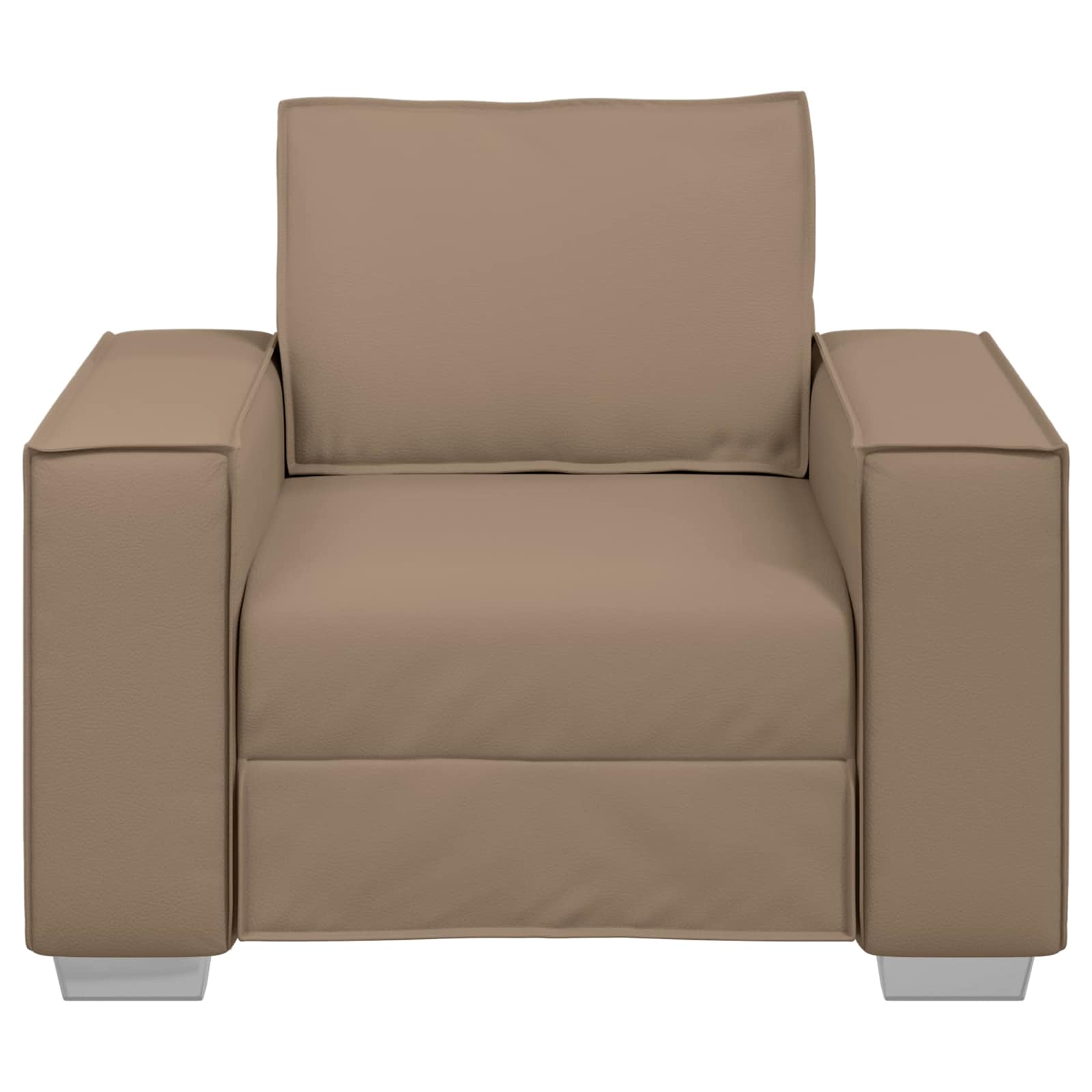 vidaXL Fotel Cappuccino 100 cm Skóra ekologiczna