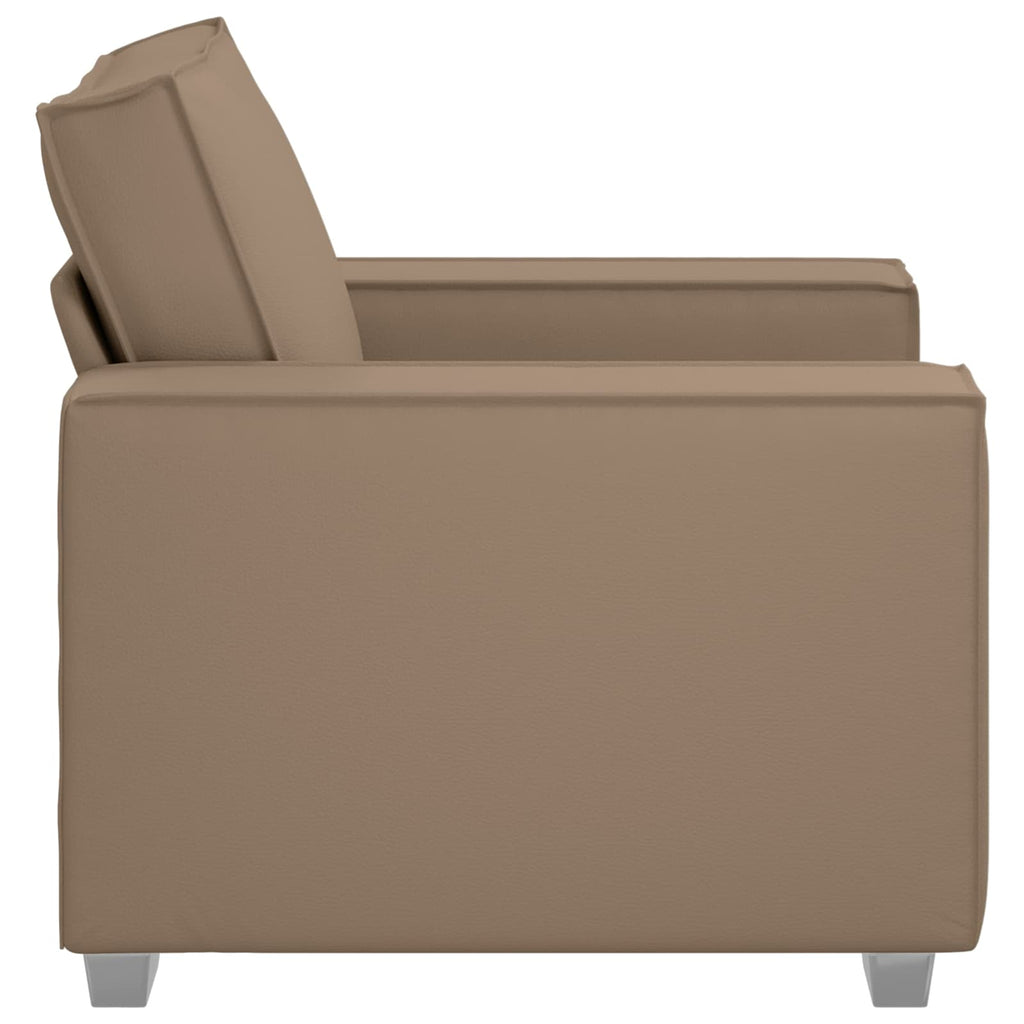 vidaXL Fotel Cappuccino 100 cm Skóra ekologiczna