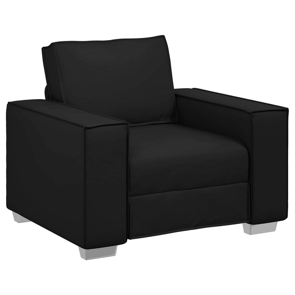 vidaXL Fotel Czarny 100 cm Skóra ekologiczna