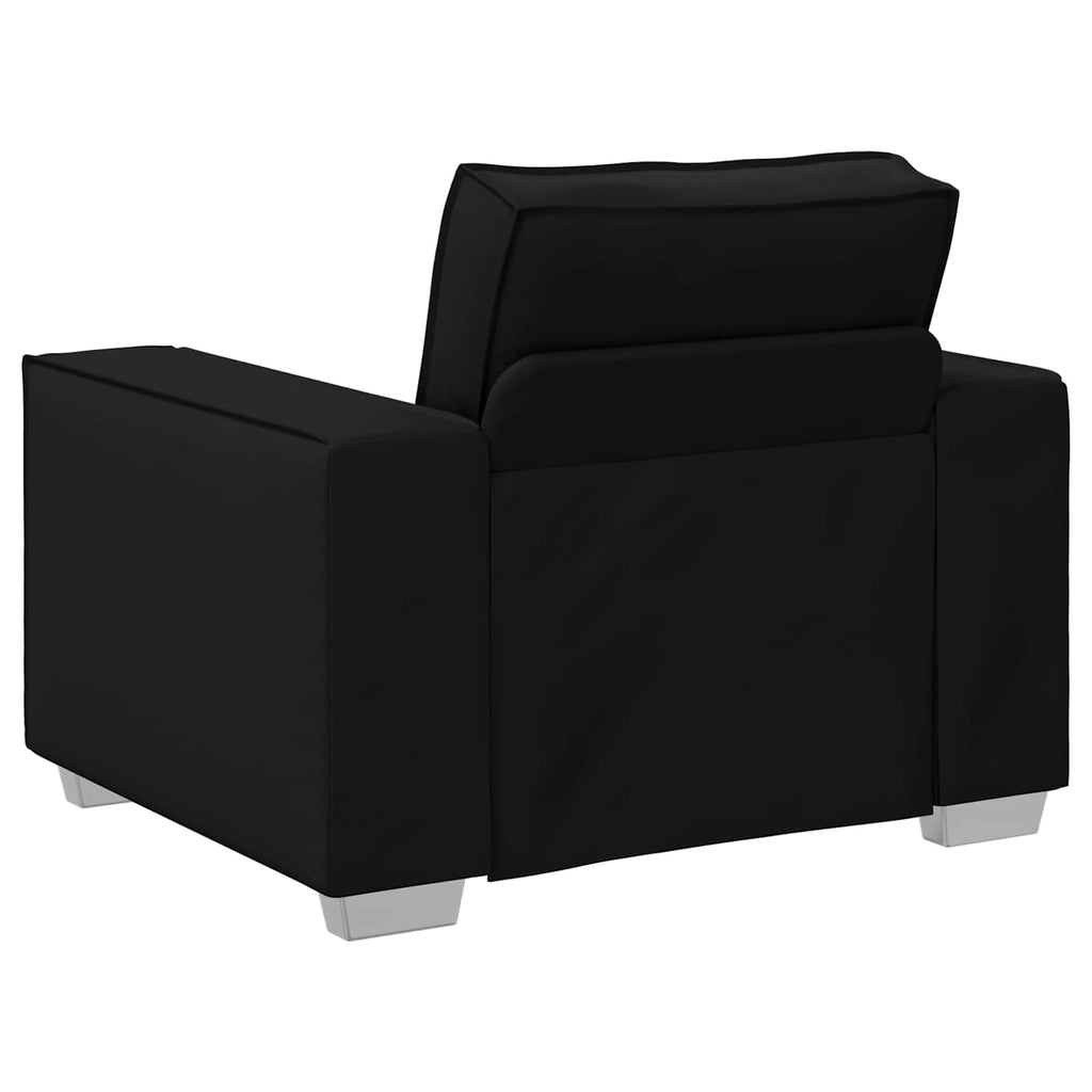 vidaXL Fotel Czarny 100 cm Skóra ekologiczna