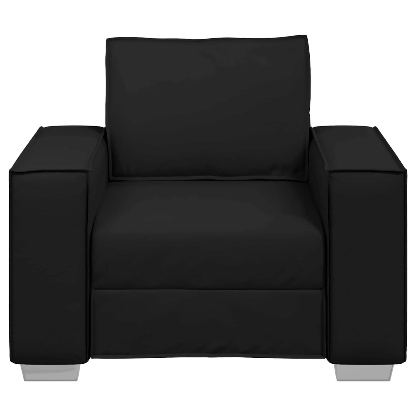 vidaXL Fotel Czarny 100 cm Skóra ekologiczna