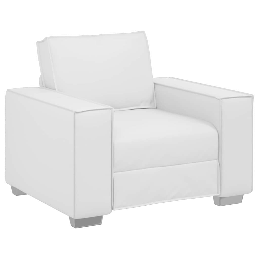 vidaXL Fotel Biały 100 cm Skóra ekologiczna