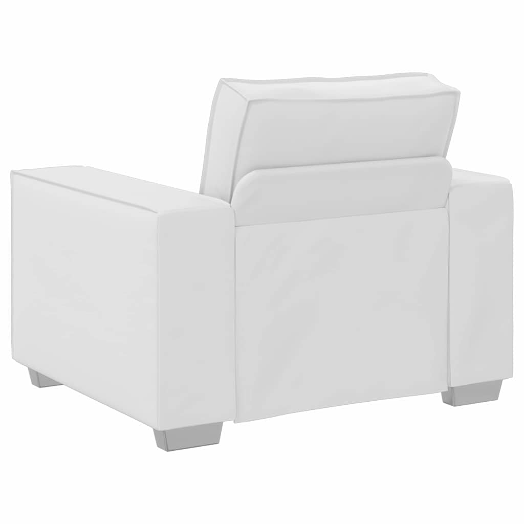 vidaXL Fotel Biały 100 cm Skóra ekologiczna