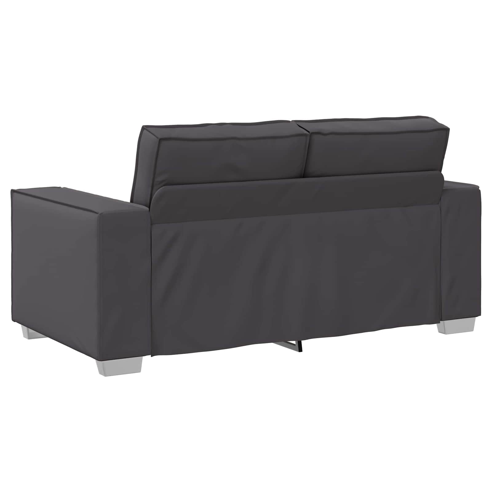 vidaXL Sofa dwuosobowa Szary 160 cm Skóra ekologiczna