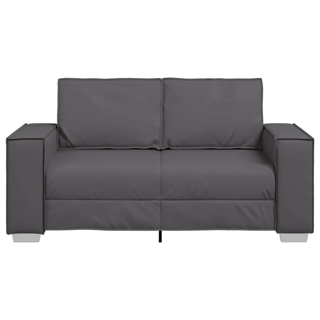 vidaXL Sofa dwuosobowa Szary 160 cm Skóra ekologiczna