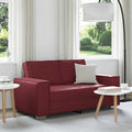 vidaXL Sofa dwuosobowa Czerwone wino 160 cm Skóra ekologiczna