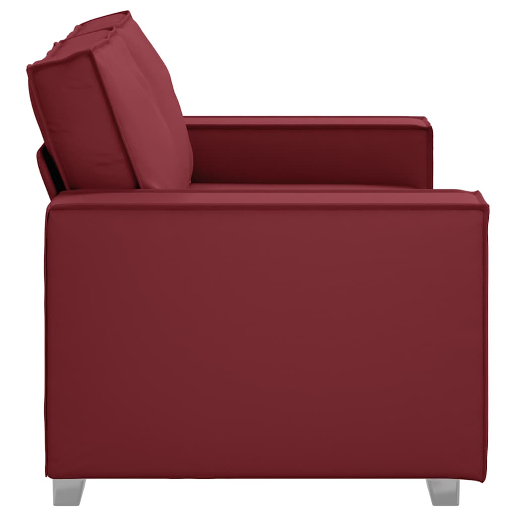 vidaXL Sofa dwuosobowa Czerwone wino 160 cm Skóra ekologiczna