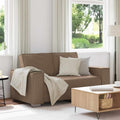 vidaXL Sofa dwuosobowa Cappuccino 160 cm Skóra ekologiczna