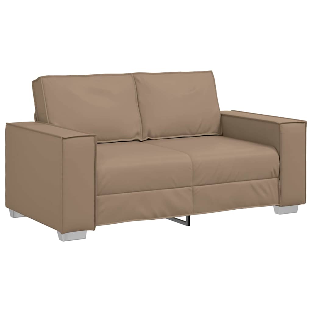 vidaXL Sofa dwuosobowa Cappuccino 160 cm Skóra ekologiczna