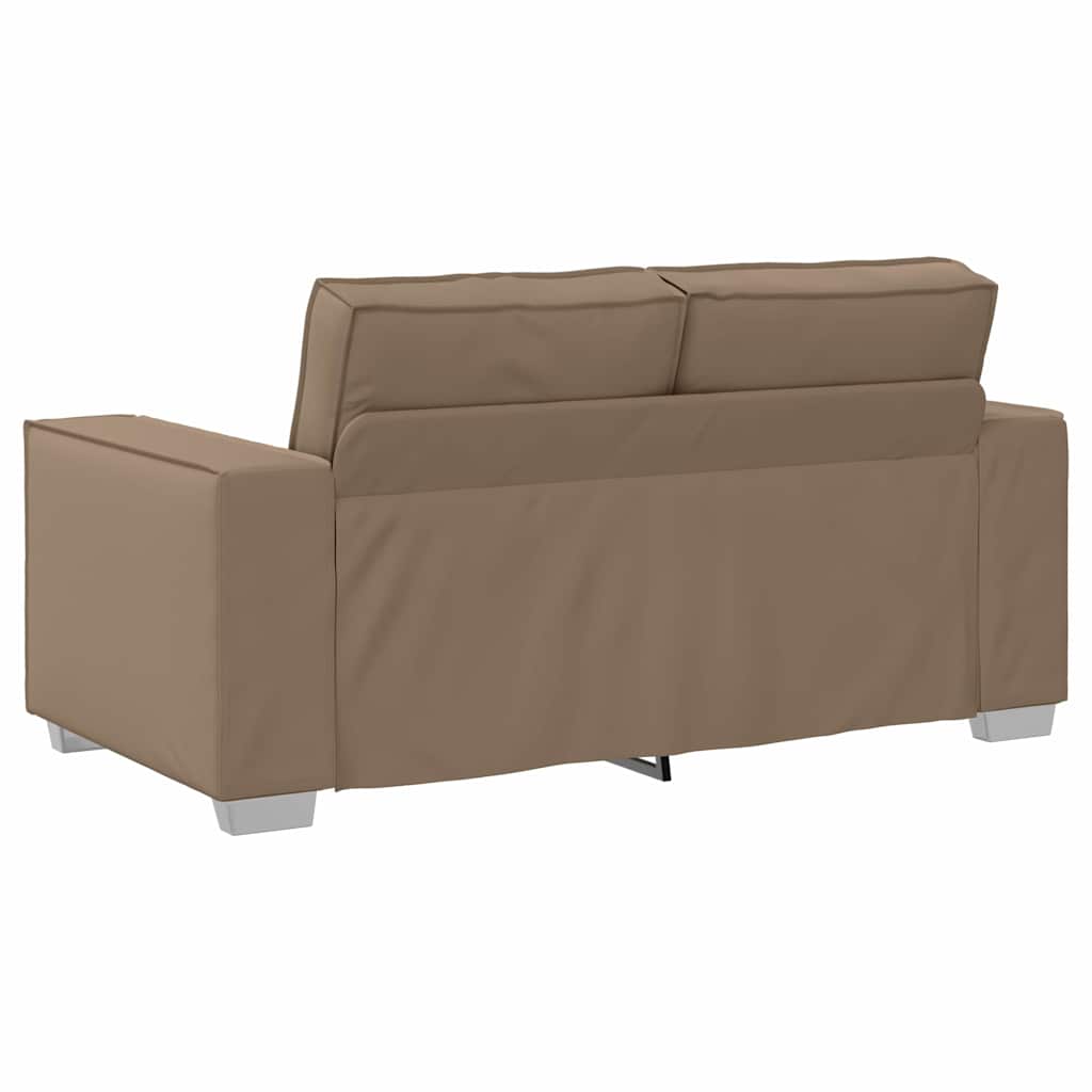 vidaXL Sofa dwuosobowa Cappuccino 160 cm Skóra ekologiczna