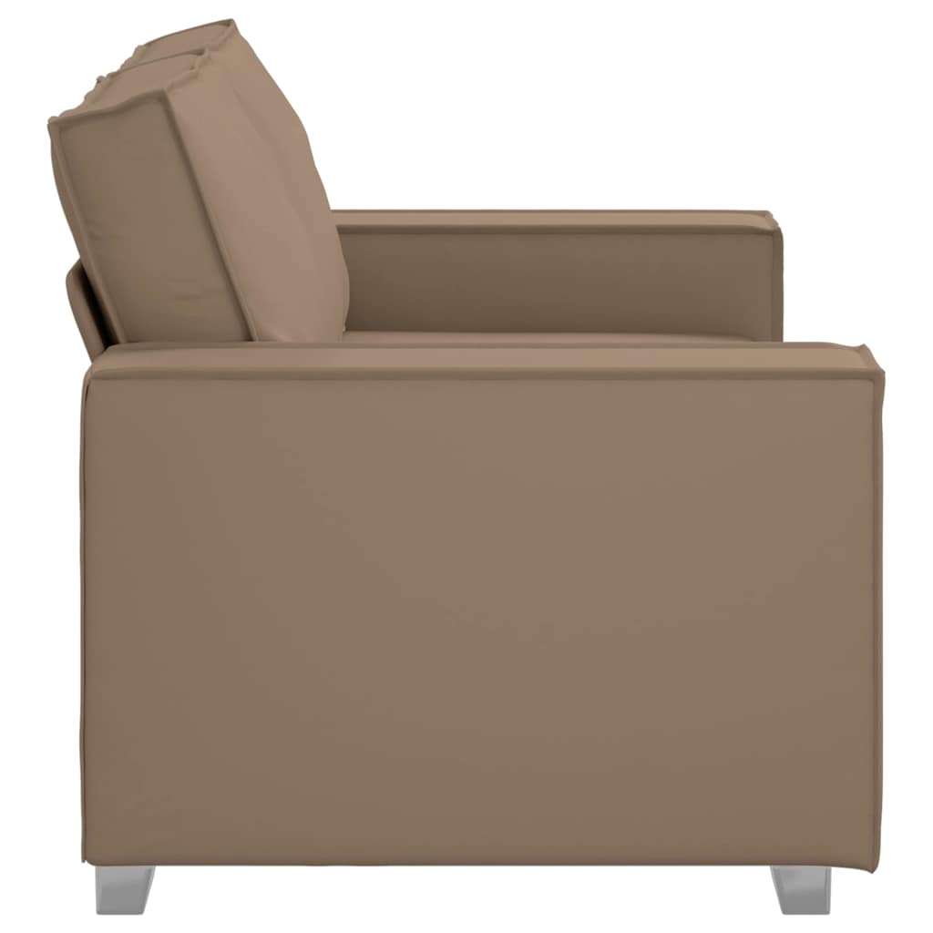 vidaXL Sofa dwuosobowa Cappuccino 160 cm Skóra ekologiczna
