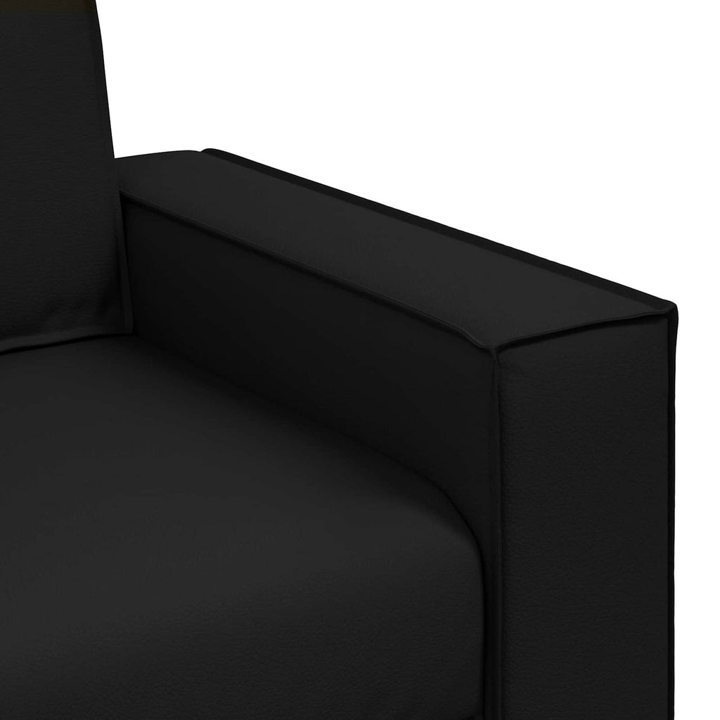 vidaXL Sofa dwuosobowa Czarny 160 cm Skóra ekologiczna