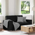 vidaXL Sofa dwuosobowa Czarny 160 cm Skóra ekologiczna