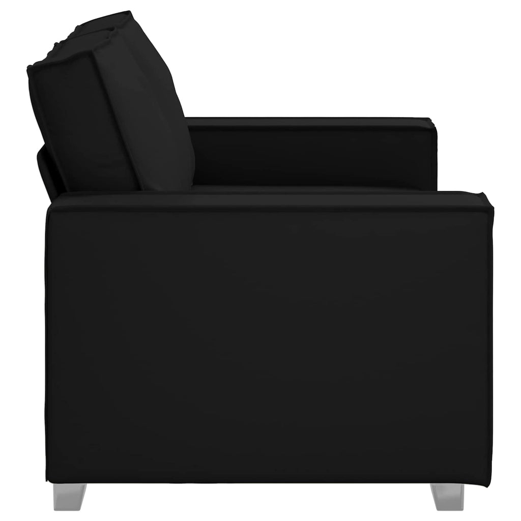 vidaXL Sofa dwuosobowa Czarny 160 cm Skóra ekologiczna
