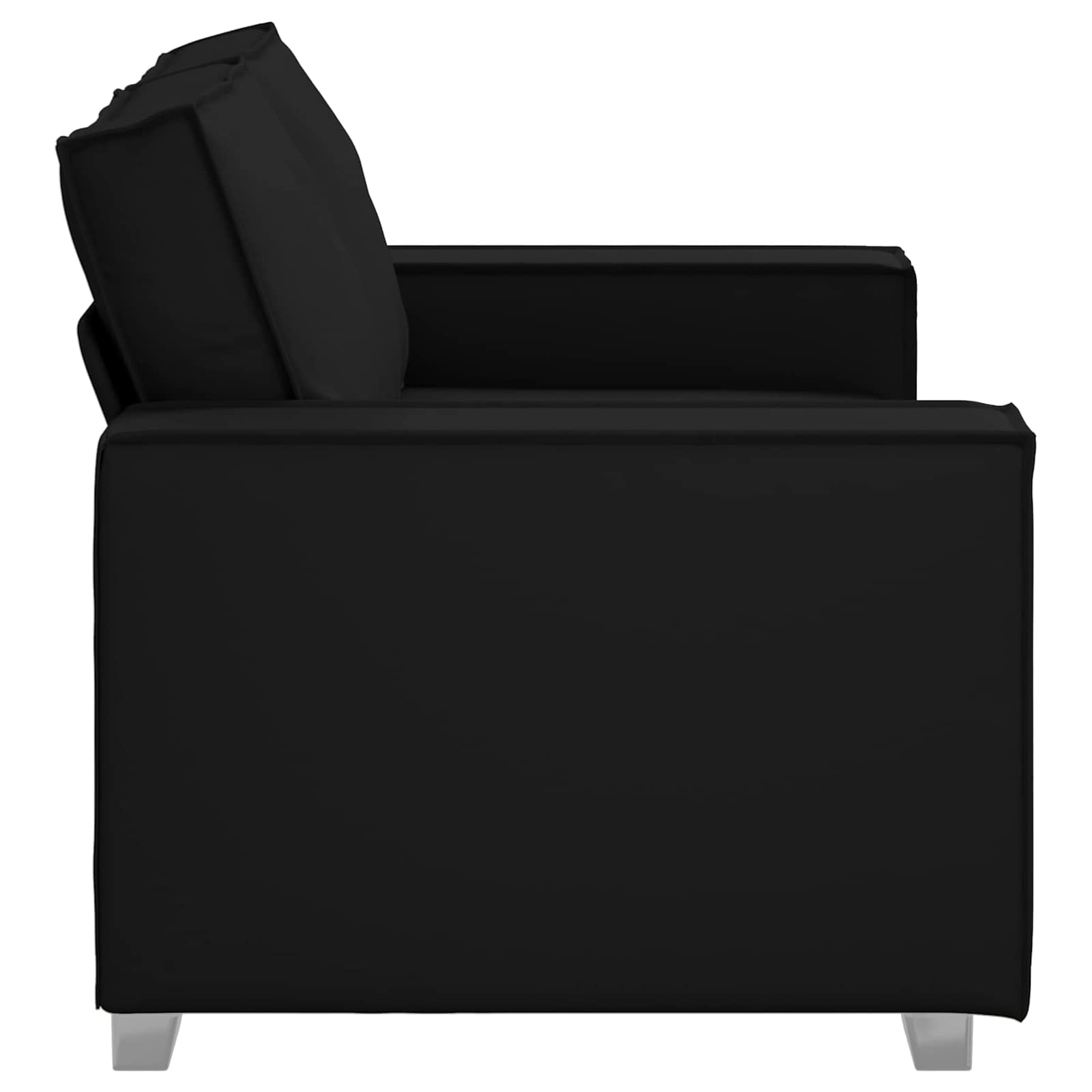 vidaXL Sofa dwuosobowa Czarny 160 cm Skóra ekologiczna
