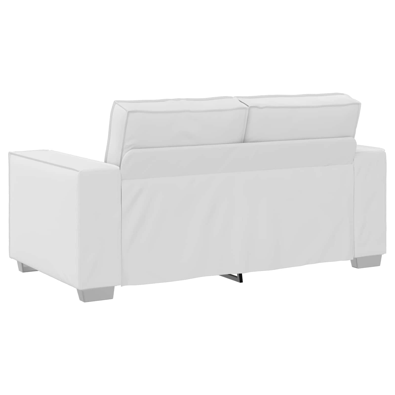 vidaXL Sofa dwuosobowa Biały 160 cm Skóra ekologiczna