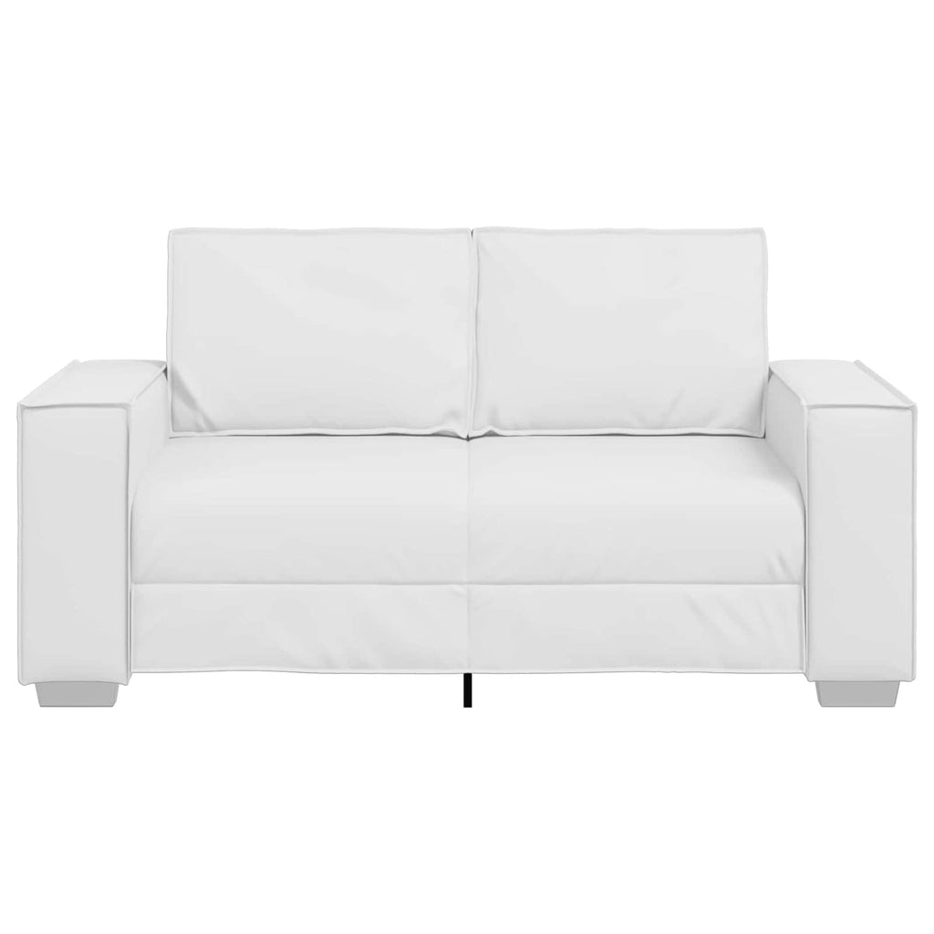 vidaXL Sofa dwuosobowa Biały 160 cm Skóra ekologiczna
