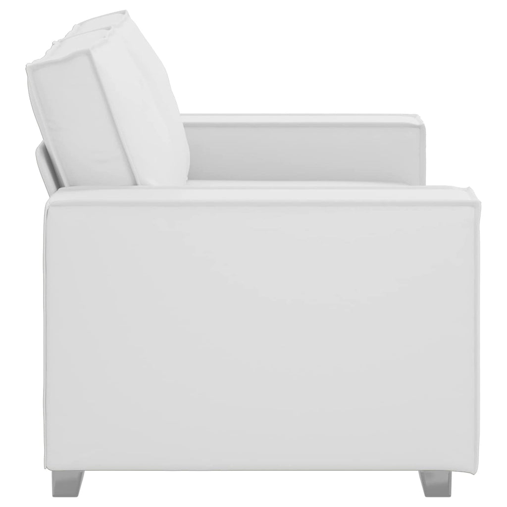 vidaXL Sofa dwuosobowa Biały 160 cm Skóra ekologiczna
