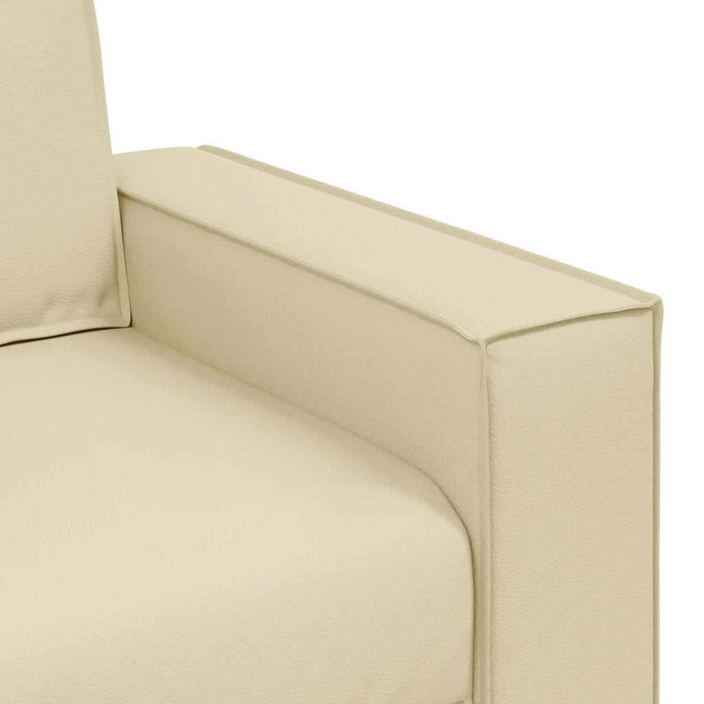 vidaXL Sofa dwuosobowa Kremowy 180 cm Skóra ekologiczna
