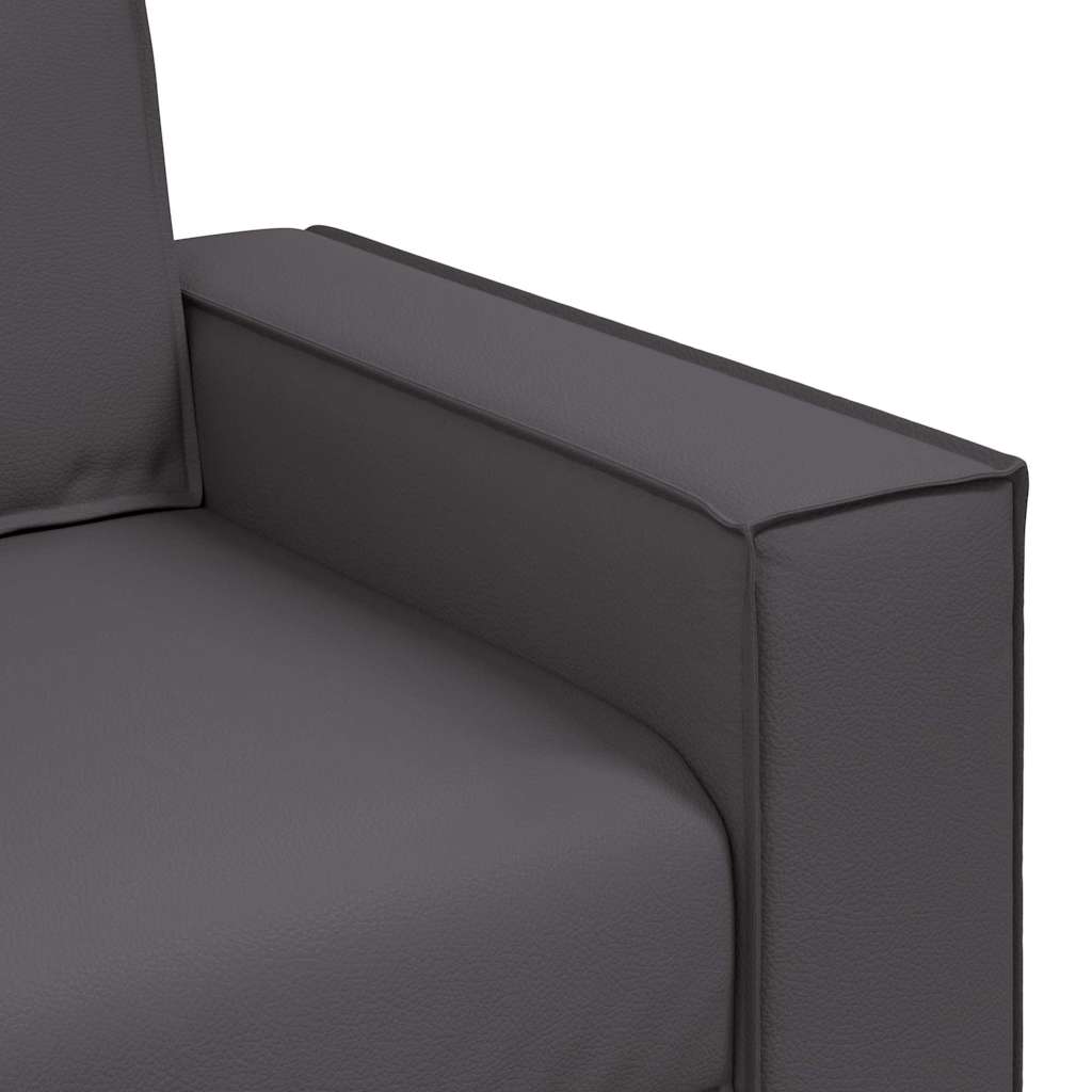vidaXL Sofa dwuosobowa Szary 180 cm Skóra ekologiczna