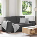 vidaXL Sofa dwuosobowa Szary 180 cm Skóra ekologiczna