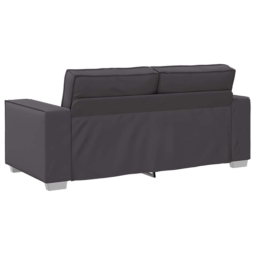 vidaXL Sofa dwuosobowa Szary 180 cm Skóra ekologiczna