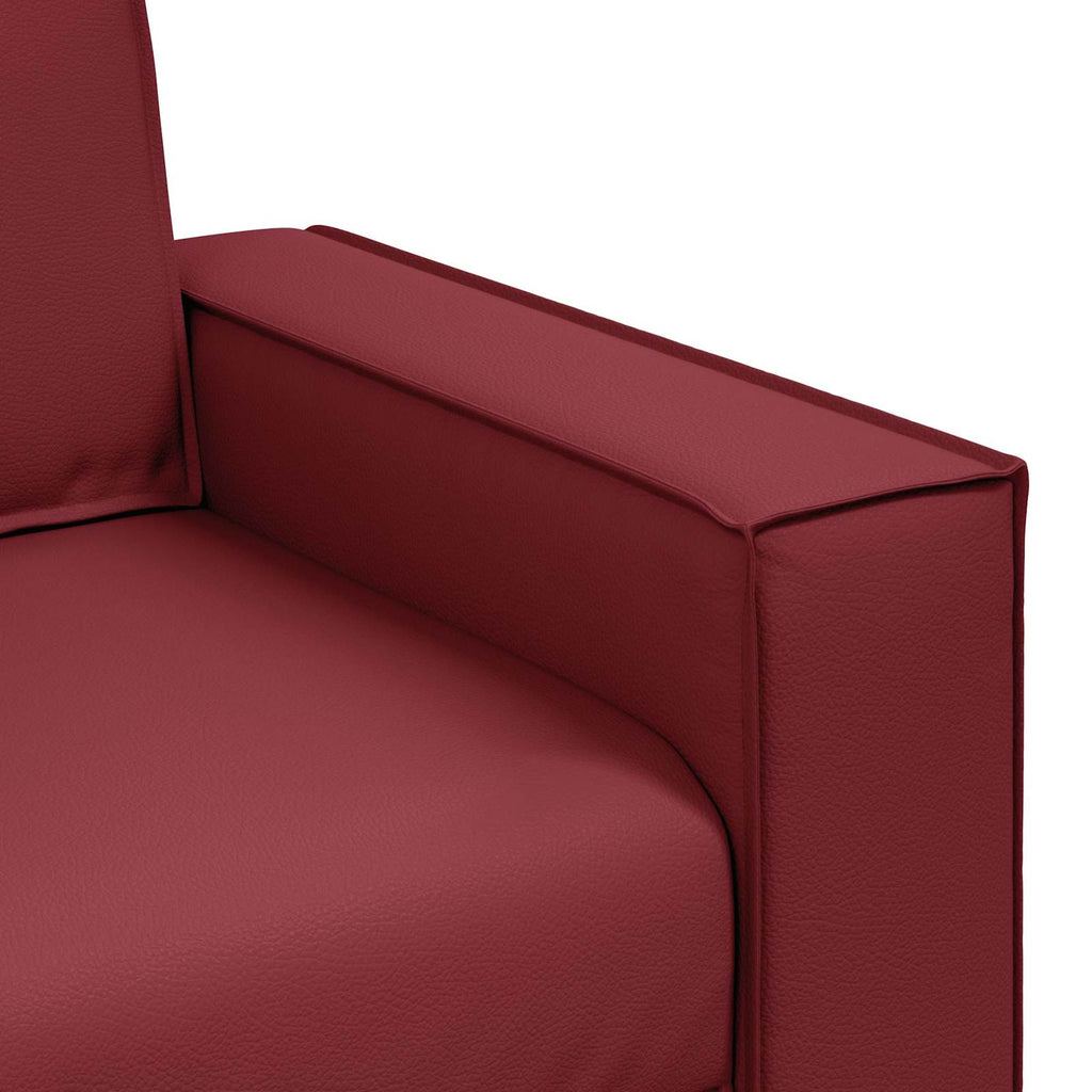 vidaXL Sofa dwuosobowa Czerwone wino 180 cm Skóra ekologiczna