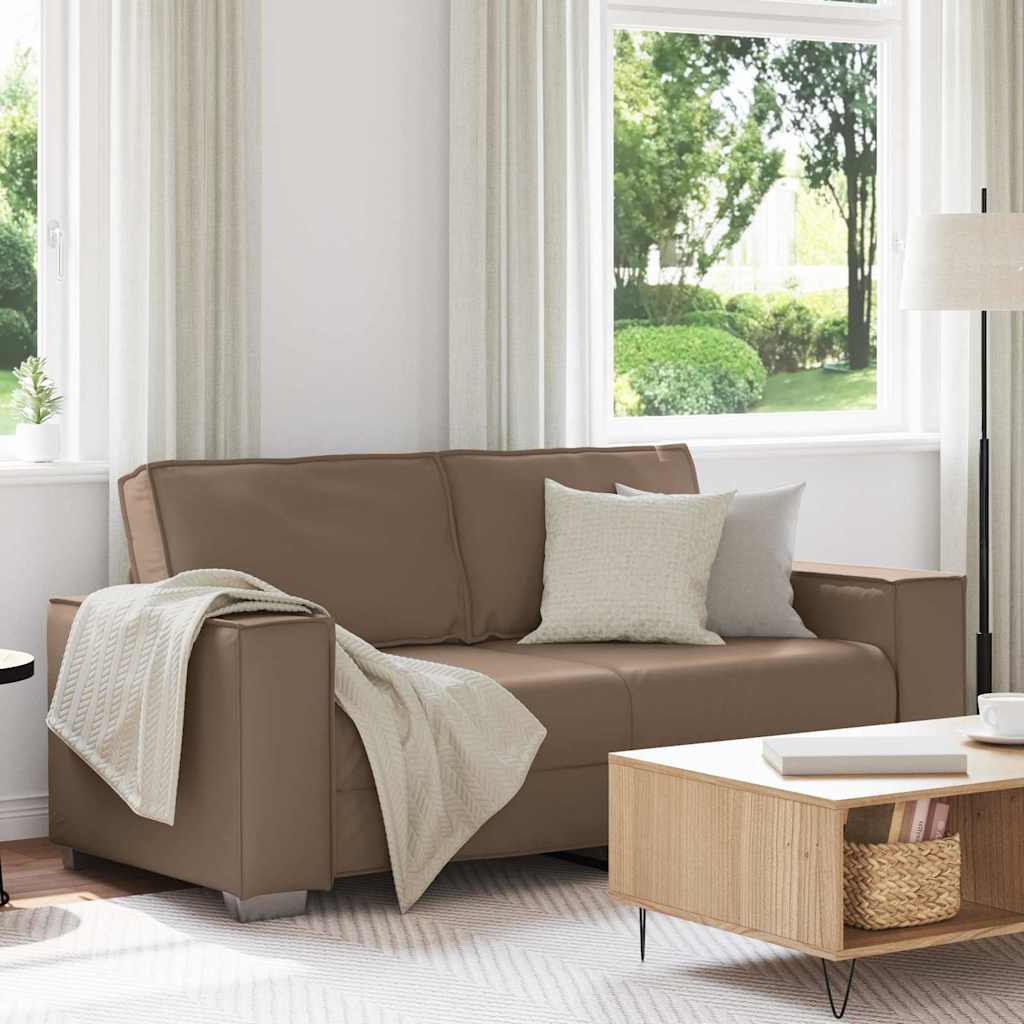 vidaXL Sofa dwuosobowa Cappuccino 180 cm Skóra ekologiczna