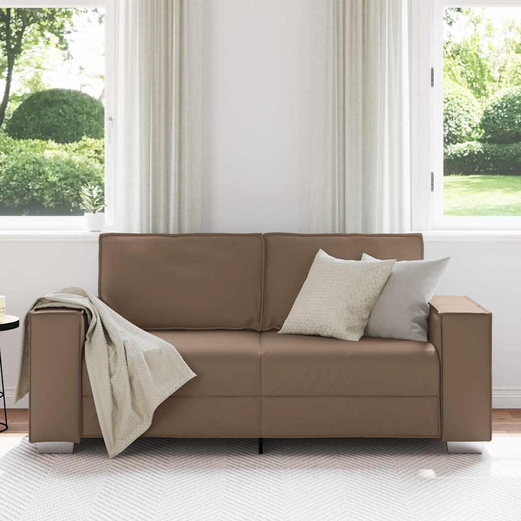 vidaXL Sofa dwuosobowa Cappuccino 180 cm Skóra ekologiczna